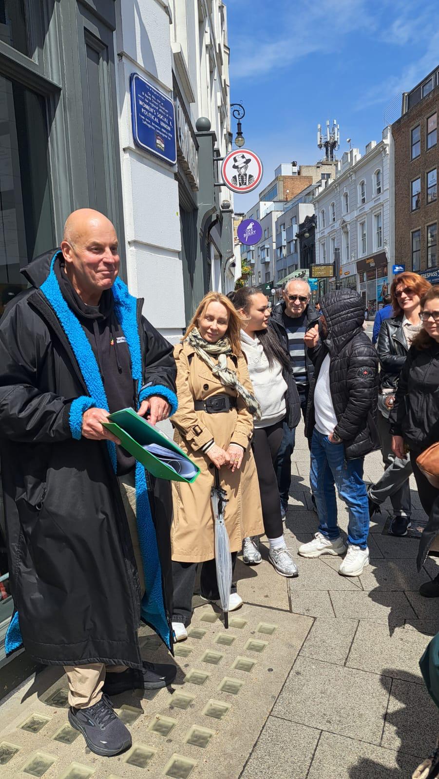Managing Director Paul Smith leading the Brighton British Values Walking Tour for ESOL learners